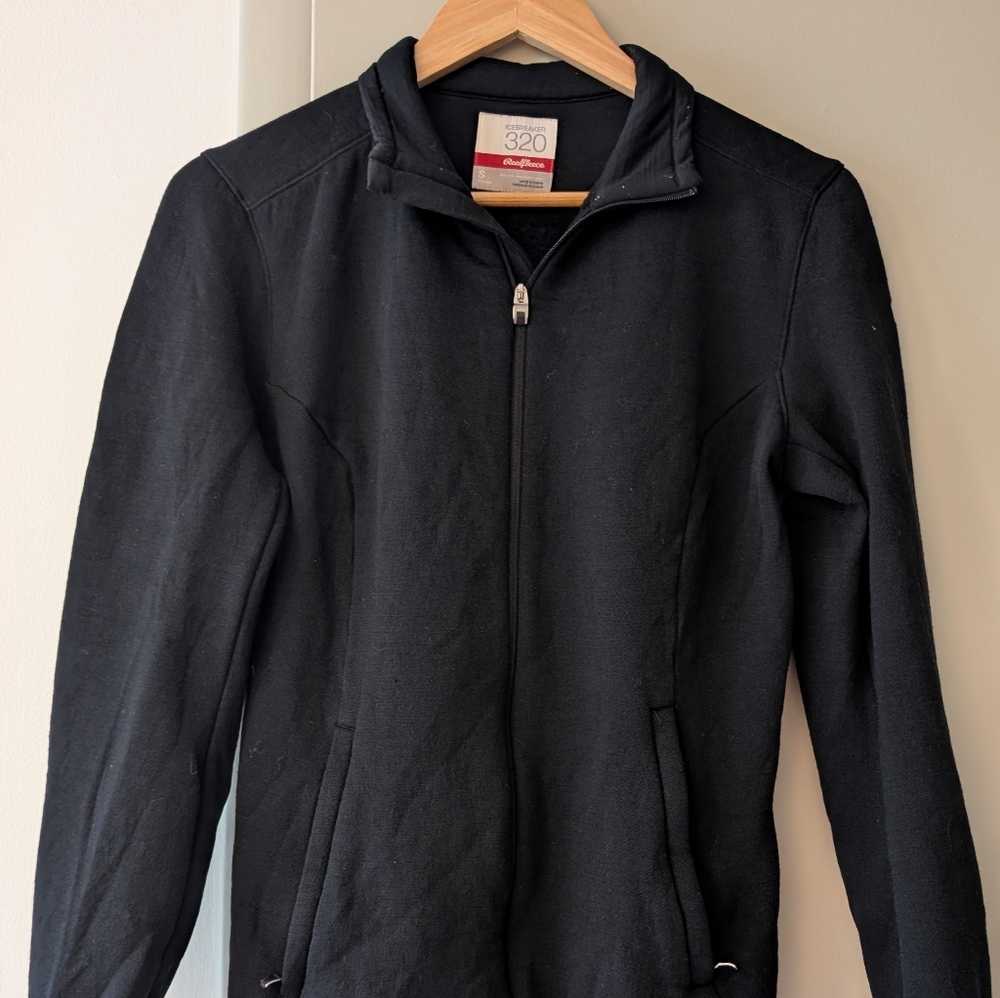 Icebreaker Black Merino Fleece Jacket